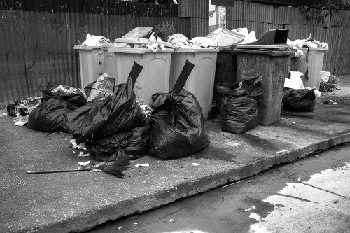 Rubbish removal truck parked in Summer Hill neighborhood