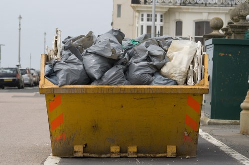 Variety of construction waste materials